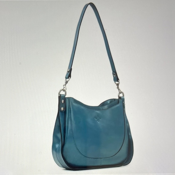 Patricia Nash Mirage Blue Shoulder Crossbody Distressed Vintage Leather Bag NWOT - Picture 5 of 15